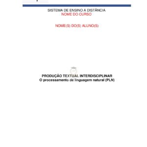 Portfólio cursos da área de Ti: O processamento de linguagem natural (PLN)