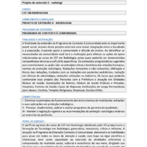 Projeto de extensão II Radiologia