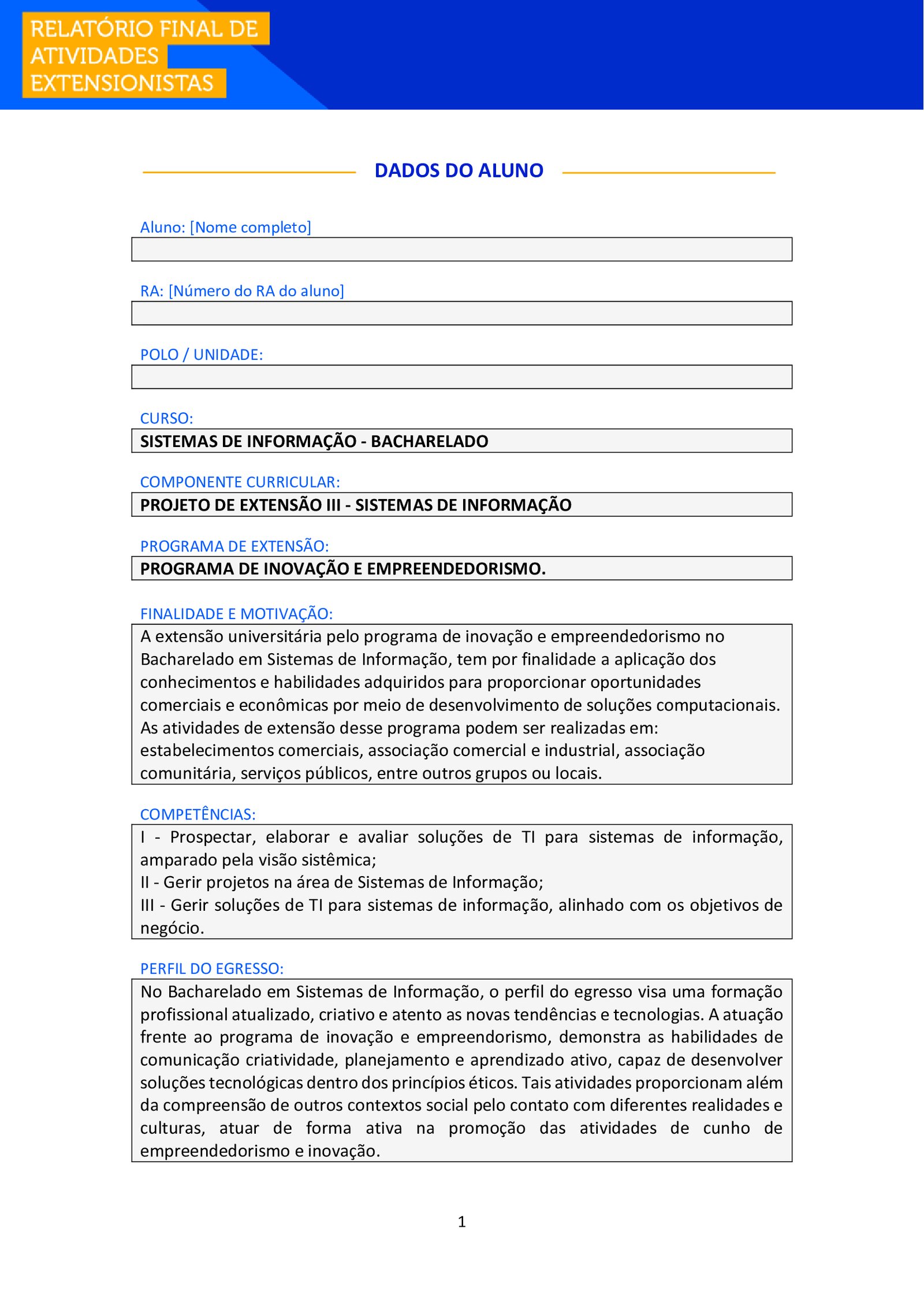 Projeto de Extensão III – Sistemas de Informação